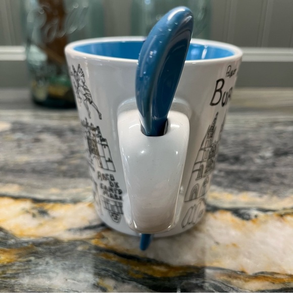 Burgos Spain Coffee Cup Mug with Spoon 12 oz. Like New Condition Displayed only - Picture 9 of 10